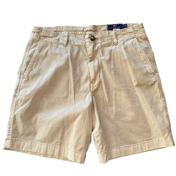 Vineyard Vines Other - Vineyard Vines Chino Shorts Mens 30 Beige Flat Front 4-Pocket Casual Golf